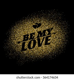 happy valentines day fingers drawing golden typing design dust love vacation nails star hand black holiday background scene gold ceremony drawn sign dirt rich celebration ornate golden fancy heart dec