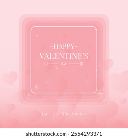 Happy Valentine's day flat background