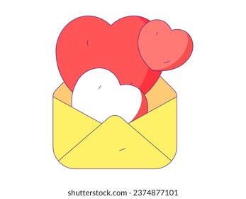 Happy Valentine's Day flat character vector concept business hand drawn illustration
