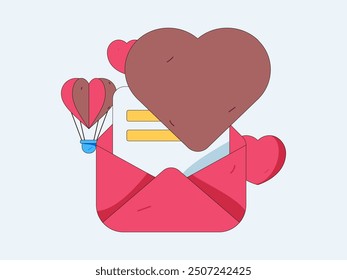 Happy Valentine's Day flat character vector concept business hand drawn illustration
