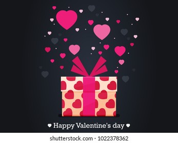 Happy Valentine's day flat vector