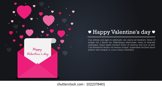 Happy Valentine's day flat vector