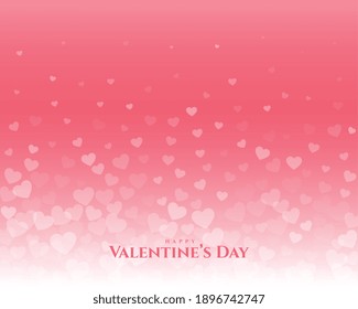 happy valentines day floating hearts greeting design