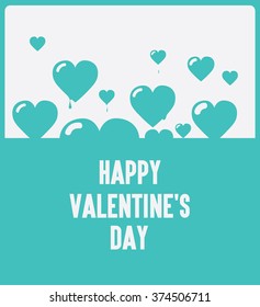 Happy Valentines Day  flying hearts design