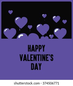 Happy Valentines Day  flying hearts design