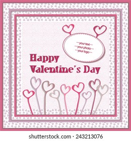 Happy Valentine's Day frame. EPS10 vector file organized in layers for easy editing. 