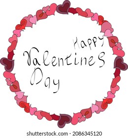 happy valentine's day frame with the inscription