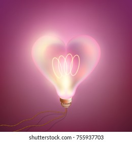 Happy Valentines Day Garland Lamp card. And also includes EPS 10 vector
