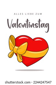 Alles Liebe zum Valentinstag. Kartenvorlage. Cartoon. Vektorgrafik