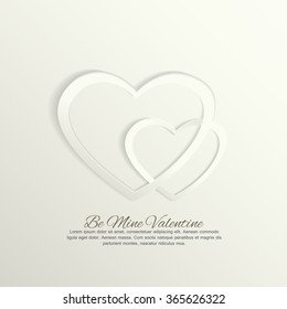 Happy valentines day gift card or greeting card design with beautiful heart.