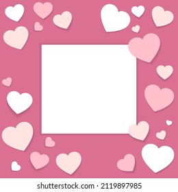 Happy valentines day greetin card on pink background,Happy valentines template, greetin card for Valentine’s Day