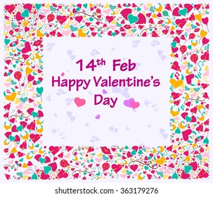 Happy Valentine's Day greeting background in vector