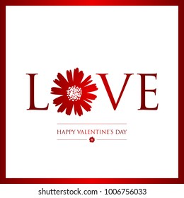 happy valentines day greeting card vector illustration