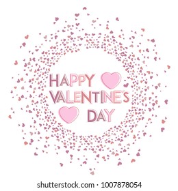 Happy Valentines Day. Greeting card design. Vector Eps 10