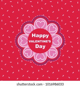 Happy Valentine's Day greeting card templates. Vector frame illustration.