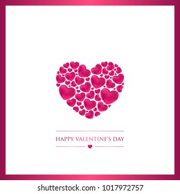 happy valentines day greeting card vector illustration