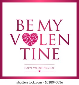 happy valentines day greeting card vector illustration