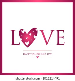 happy valentines day greeting card vector illustration