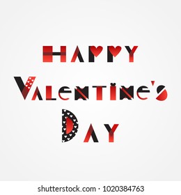 Happy Valentine's Day greeting card. Vector illustration