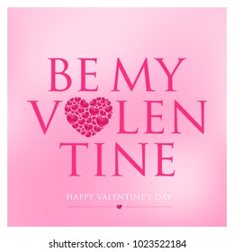 happy valentines day greeting card vector illustration