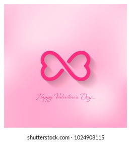 happy valentines day greeting card vector illustration
