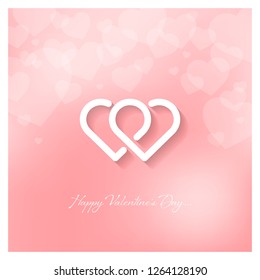 happy valentines day greeting card vector illustration