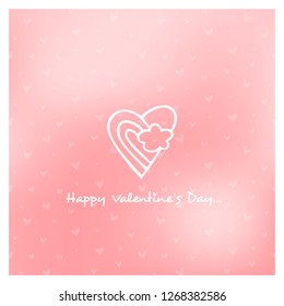 happy valentines day greeting card vector illustration