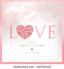 happy valentines day greeting card vector illustration