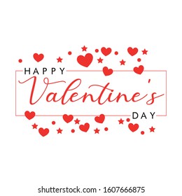 Happy Valentines Day greeting card. Volume realistic heart shapes  isolated on white background. Vector illustration.