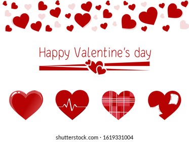 Happy Valentine's day greeting card vector illustration