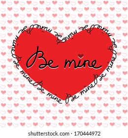 Happy Valentine's Day Greeting Card. Vector illustration 