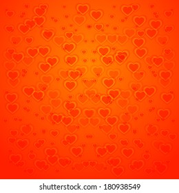 Happy Valentine's day greeting card with heart, vector