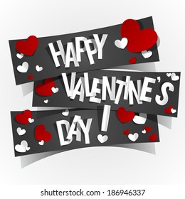 Happy Valentines Day Greeting Card vector illustration