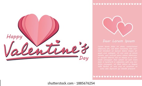 Happy Valentine's day greeting card template
