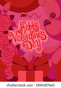 happy valentine's day. greeting card. February 14