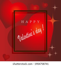 Happy Valentine's Day greeting card. The inscription on the background of a Pro.illusive hearts