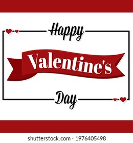 Happy valentines day greeting card Vector illustration