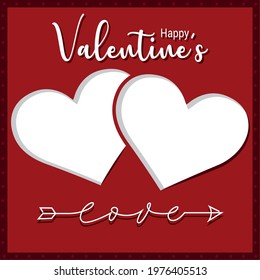 Happy valentines day greeting card Vector illustration