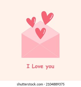 Happy valentines day greeting card. Vector illustration.