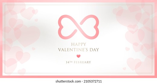happy valentines day greeting card vector illustration