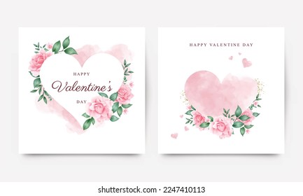 Happy valentines day greeting card template