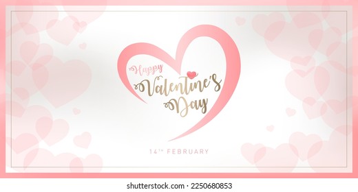 happy valentines day greeting card vector illustration