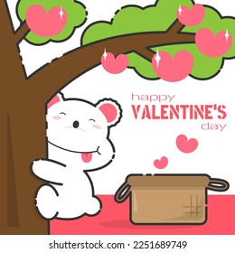 Happy Valentine's Day greeting card. Suitable for Valentine's event or product