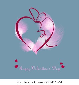 Happy Valentines Day Greeting Card. Illustration