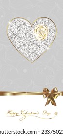 Happy Valentines Day Greeting Card . Vector Illustration
