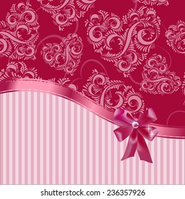 Happy Valentines Day Greeting Card. Vector Illustration