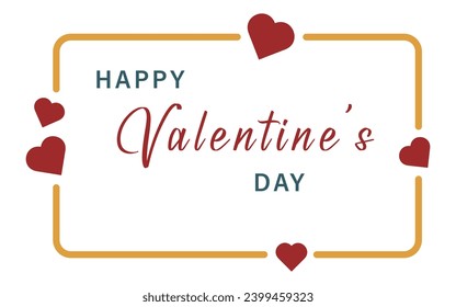 Happy Valentines Day greeting card. Lettering for Valentines Day. Vector illustration.
