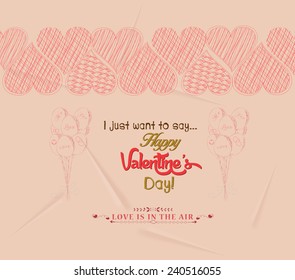 happy valentines day greeting card