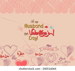 happy valentines day greeting card