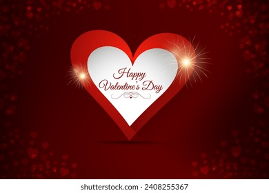 Happy Valentines Day greeting card. Calligraphic design for print cards, banner, poster